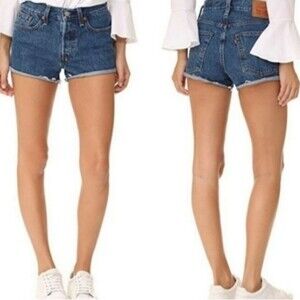 Levi’s Wedgie Fit High Rise White Oak Cone Jean Shorts